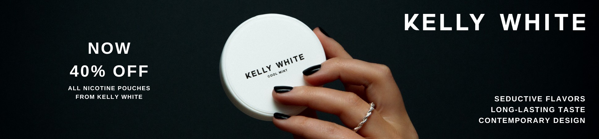 Kelly White 40% off Banner