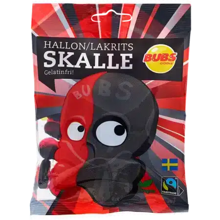 BUBS Raspberry & Licorice Skulls